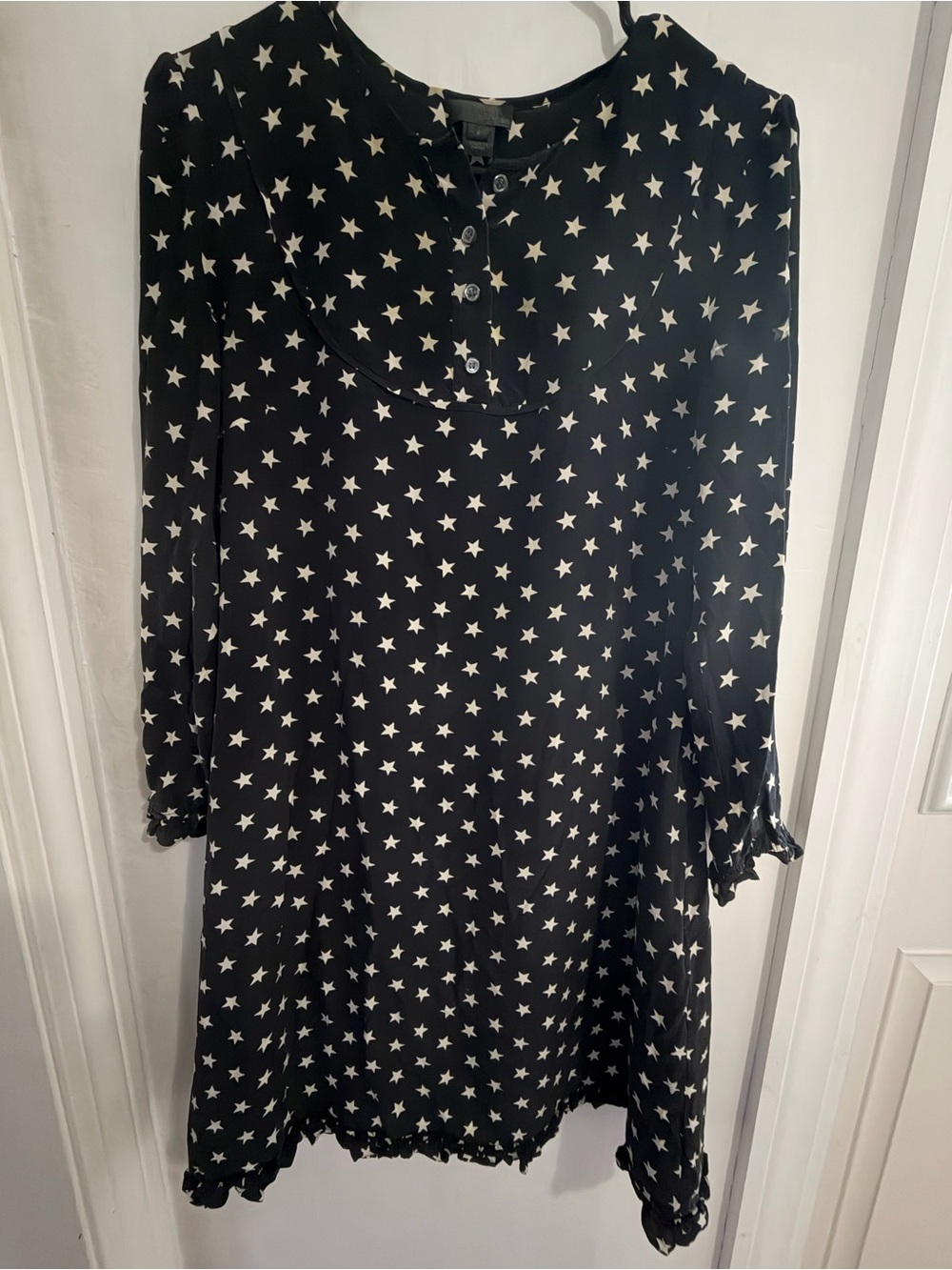 J crew silk dress size four silk with stars